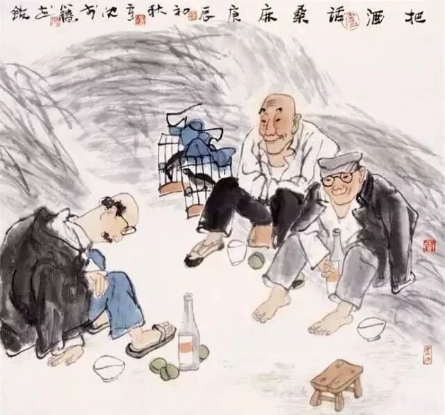 一组醉酒图，愿看淡世事沧桑(图12)