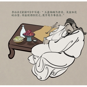李白，中国杰出的白酒诗人，叙写了如此华丽的篇章