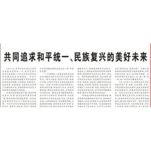 为两岸关系指明正确方向——习近平总书记重要讲话激励两岸同胞同