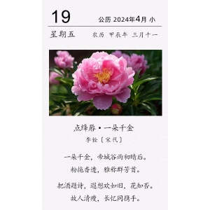 李铨《点绛唇·一朵千金》