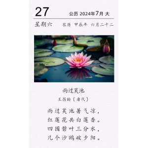王昌龄《雨过芙池》